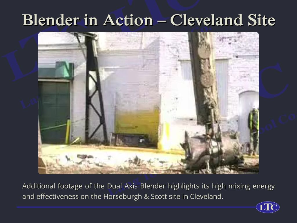 Additional footage of the Dual Axis Blender highlights its high mixing energy and effectiveness on the Horseburgh & Scott site in Cleveland.